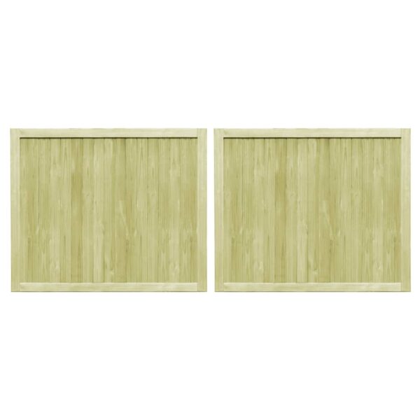 Garden Gates 2 pcs Impregnated Pinewood 300x125 cm