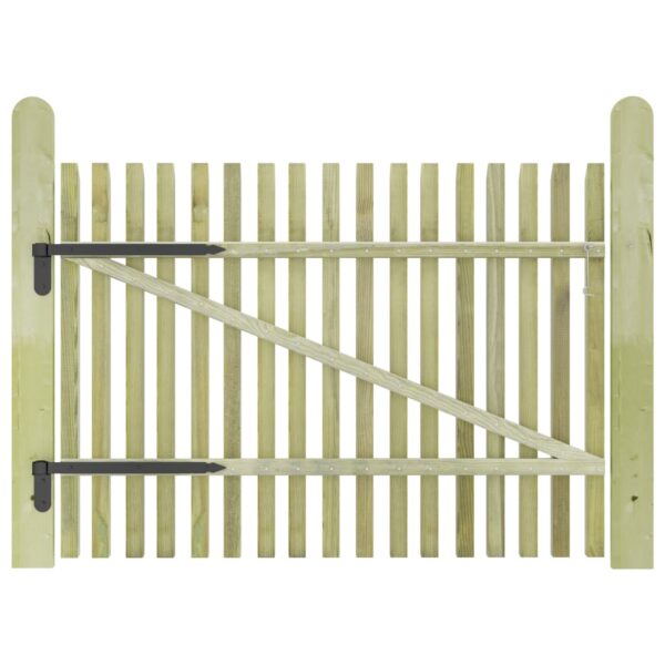 Picket Garden Gate Impregnated Pinewood 100x75 cm