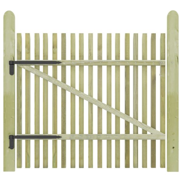 Picket Garden Gate Impregnated Pinewood 100x100 cm