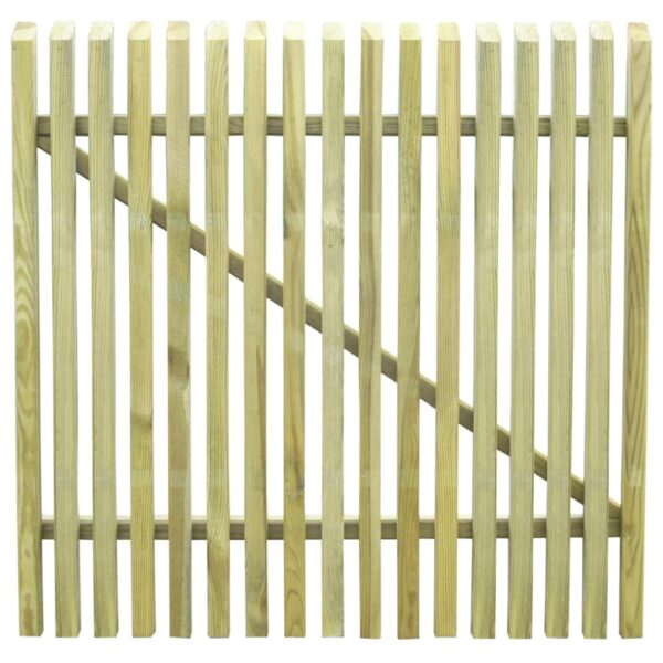 Picket Garden Gate Impregnated Pinewood 100x100 cm