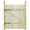 Picket Garden Gate Impregnated Pinewood 100x150 cm
