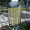 Picket Garden Gate Impregnated Pinewood 100x150 cm
