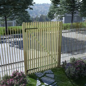 Picket Garden Gate Impregnated Pinewood 100x150 cm