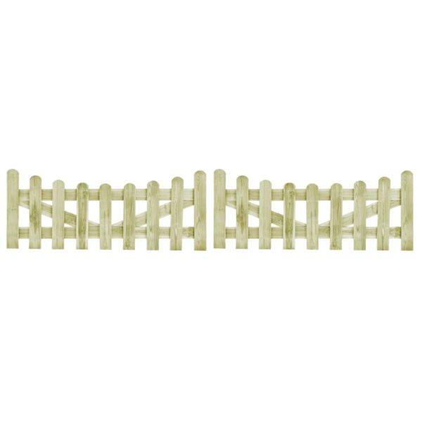 Garden Gates 2 pcs Impregnated Pinewood 150x60 cm