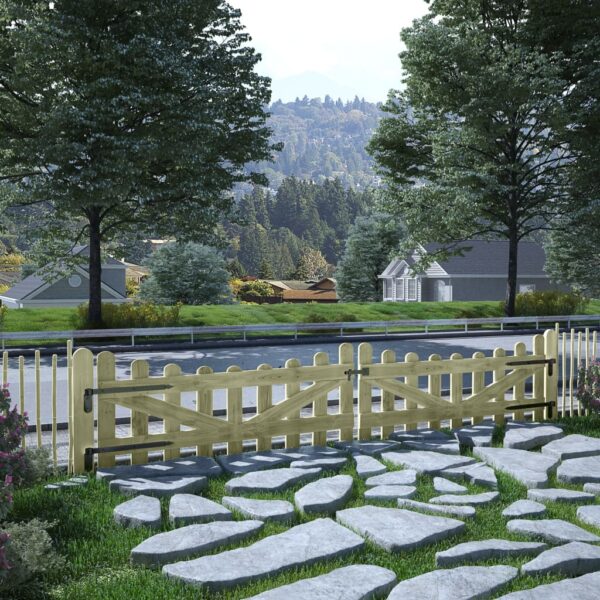 Garden Gates 2 pcs Impregnated Pinewood 150x60 cm