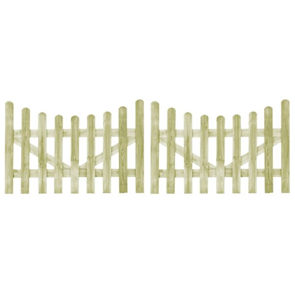 Garden Gates 2 pcs Impregnated Pinewood 150x100 cm