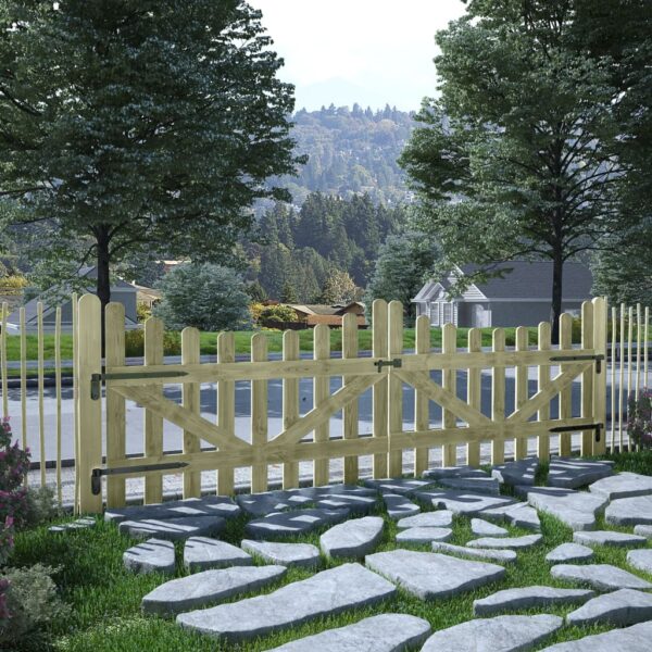 Garden Gates 2 pcs Impregnated Pinewood 150x100 cm