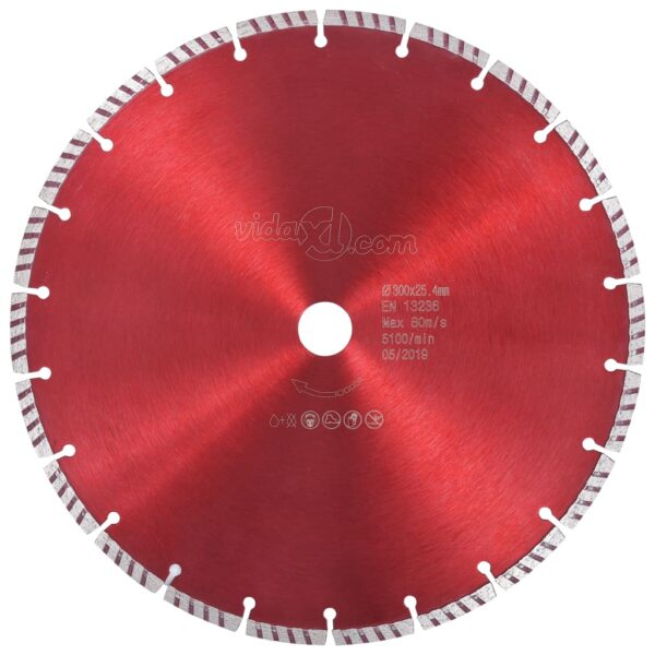 Diamond Cutting Disc with Turbo Steel 300 mm