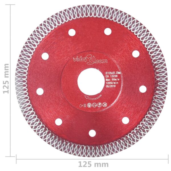 Diamond Cutting Disc with Holes Steel 125 mm