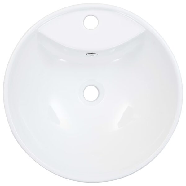 Wash Basin with Overflow 46.5x18 cm Ceramic White