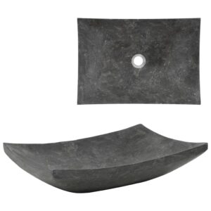 Sink 50x35x12 cm Marble Black