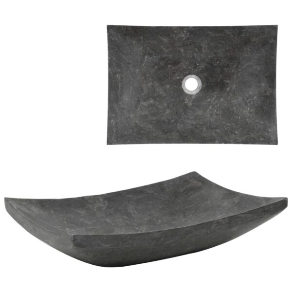 Sink 50x35x12 cm Marble Black