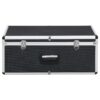 Storage Cases 2 pcs Black Aluminium