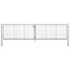 Garden Gate Galvanised Steel 415x75 cm Silver