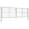 Garden Gate Galvanised Steel 415x125 cm Silver