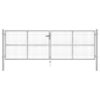Garden Gate Galvanised Steel 415x125 cm Silver