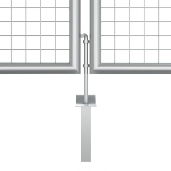 Garden Gate Galvanised Steel 415x125 cm Silver