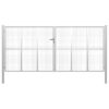 Garden Gate Galvanised Steel 415x175 cm Silver