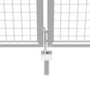 Garden Gate Galvanised Steel 415x175 cm Silver