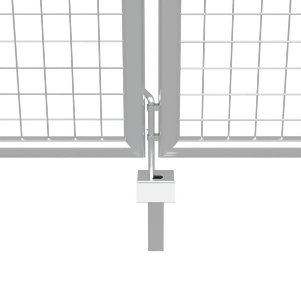 Garden Gate Galvanised Steel 415x175 cm Silver