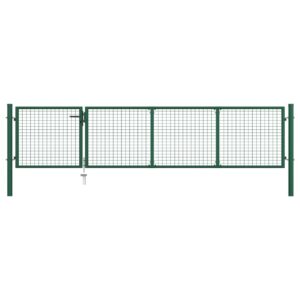 Garden Gate Steel 350x75 cm Green