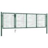 Garden Gate Steel 350x100 cm Green