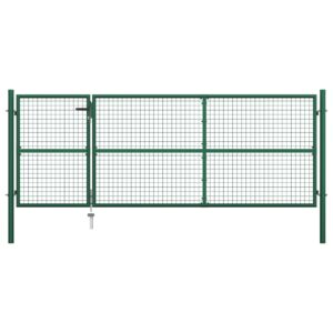 Garden Gate Steel 350x125 cm Green