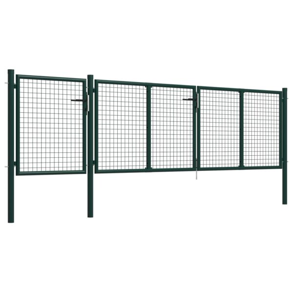 Garden Gate Steel 400x75 cm Green