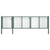 Garden Gate Steel 400x100 cm Green