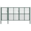 Garden Gate Steel 400x200 cm Green