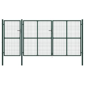 Garden Gate Steel 400x200 cm Green
