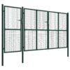 Garden Gate Steel 400x200 cm Green