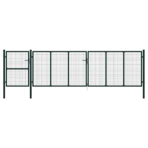 Garden Gate Steel 500x125 cm Green