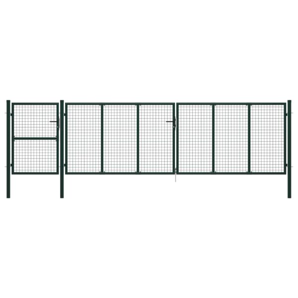 Garden Gate Steel 500x125 cm Green