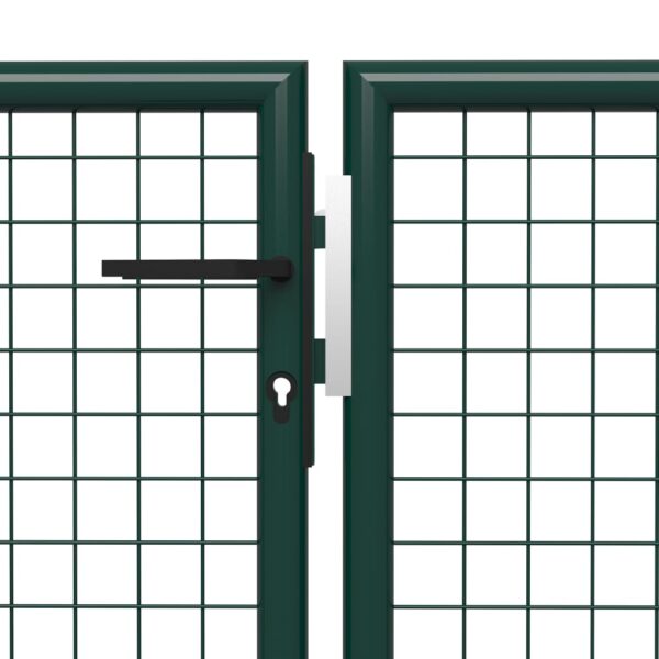 Garden Gate Steel 500x125 cm Green