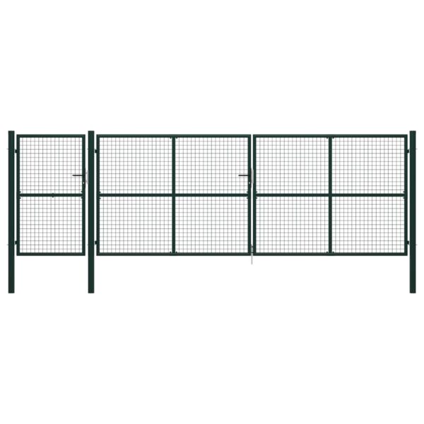 Garden Gate Steel 500x150 cm Green