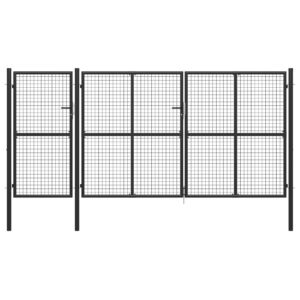 Garden Gate Steel 400x175 cm Anthracite