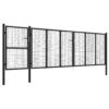 Garden Gate Steel 500x125 cm Anthracite