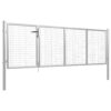 Garden Gate Steel 350x75 cm Silver