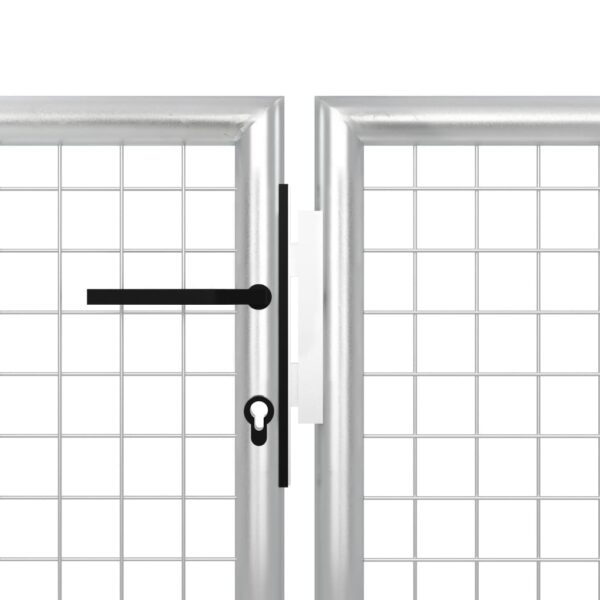 Garden Gate Steel 350x75 cm Silver