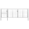 Garden Gate Steel 400x125 cm Silver