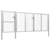 Garden Gate Steel 400x125 cm Silver