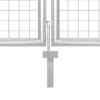 Garden Gate Steel 400x150 cm Silver