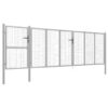 Garden Gate Steel 500x125 cm Silver
