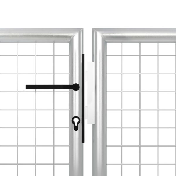 Garden Gate Steel 500x125 cm Silver