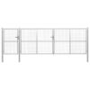 Garden Gate Steel 500x150 cm Silver