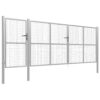 Garden Gate Steel 500x150 cm Silver
