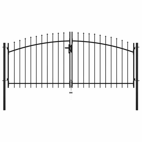 8718475736394_g_en_hd_1.jpg Double Door Fence Gate with Spear Top 300x150 cm