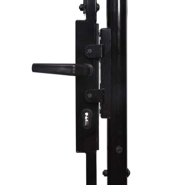 Garden Gate Steel 2.45x4 m Black