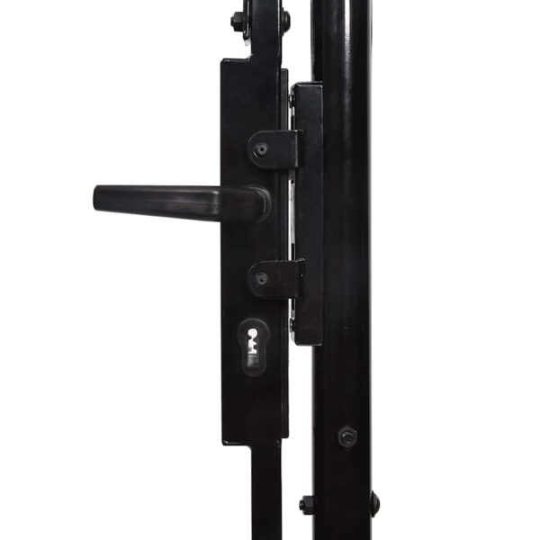 Garden Fence Gate with Arched Top 200 x 400 cm Steel